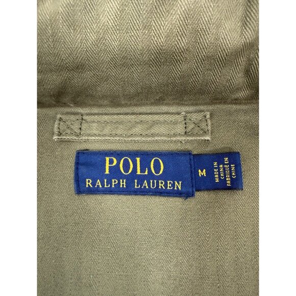 Polo Ralph Lauren Mens M65 Military Field Jacket Size Medium Talon Zipper Green - Picture 10 of 15